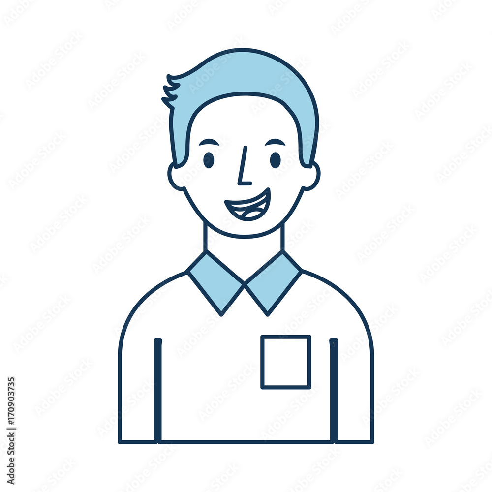 portrait man character male person image vector illustration portrait man character male person image vector illustration