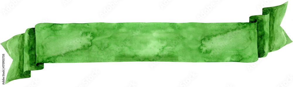 Watercolor green banner Watercolor green banner