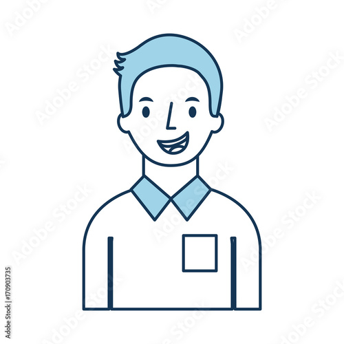 portrait man character male person image vector illustration © Gstudio