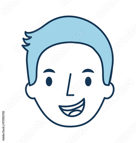 man avatar face male smiling image vector illustration