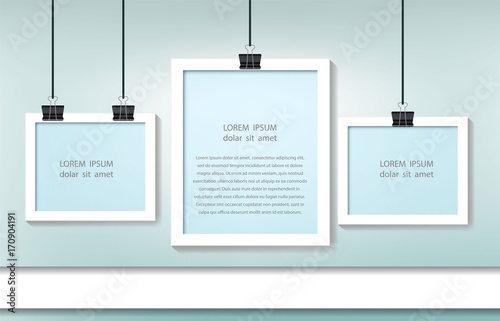 paper retro photo frame vector design