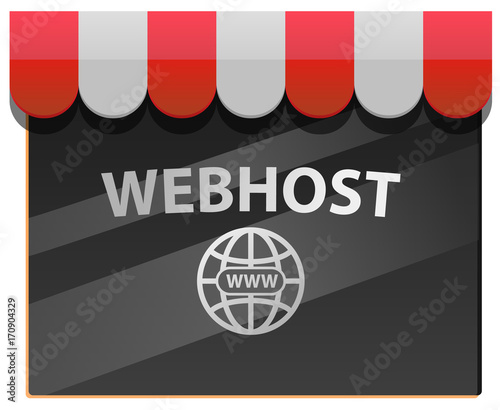 Webhosting glass window vector icon