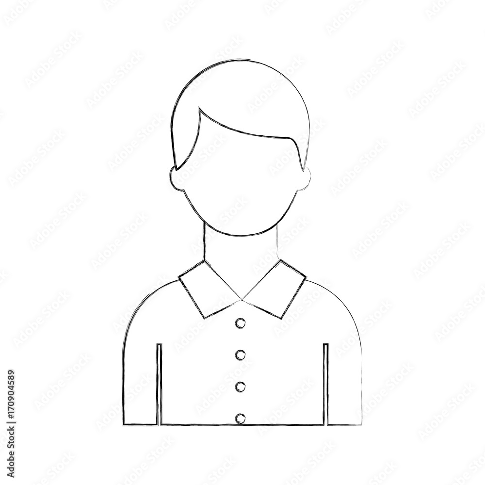 portrait man character male person image vector illustration