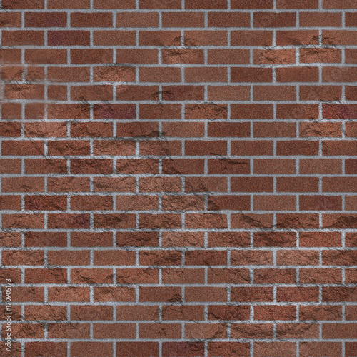 Grungy worn red brick wall texture background