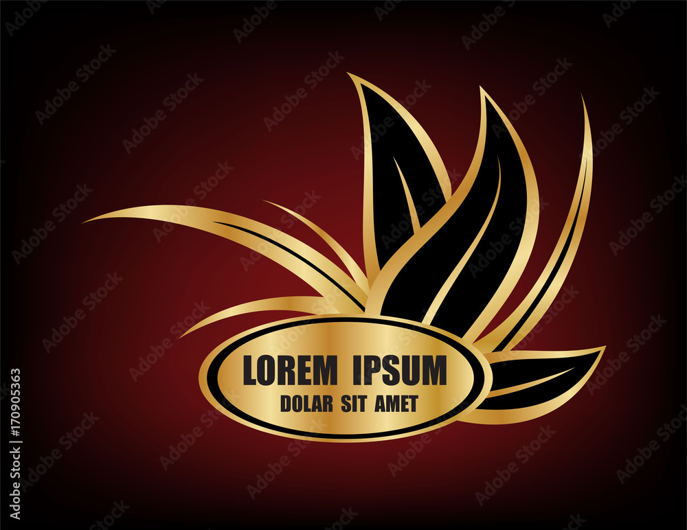 rice gold logo design
