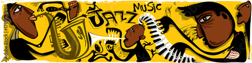 Abstract Jazz Art, sketchy Frame (vector Art)