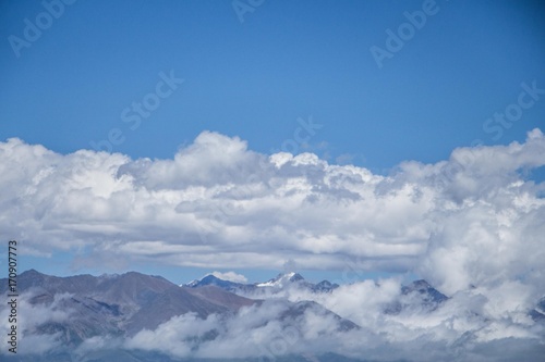 Blue sky and white cloud.