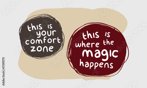 Step Outside Your Comfort Zone (Motivational Quote Vector Art)