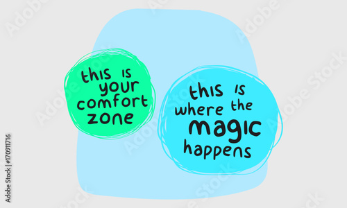 Step Outside Your Comfort Zone (Motivational Quote Vector Art)