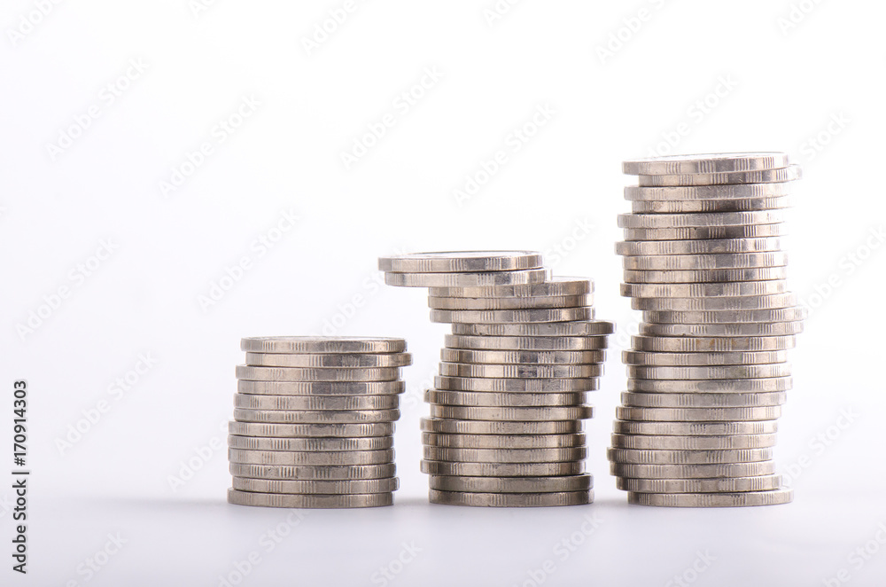 Money coins for investment for finance concept Money coins for investment for finance concept