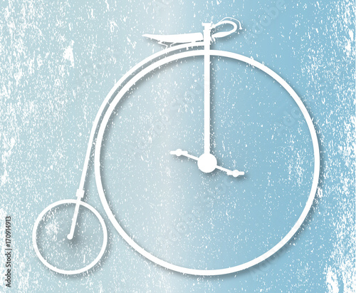 Penny Farthing White Grunge