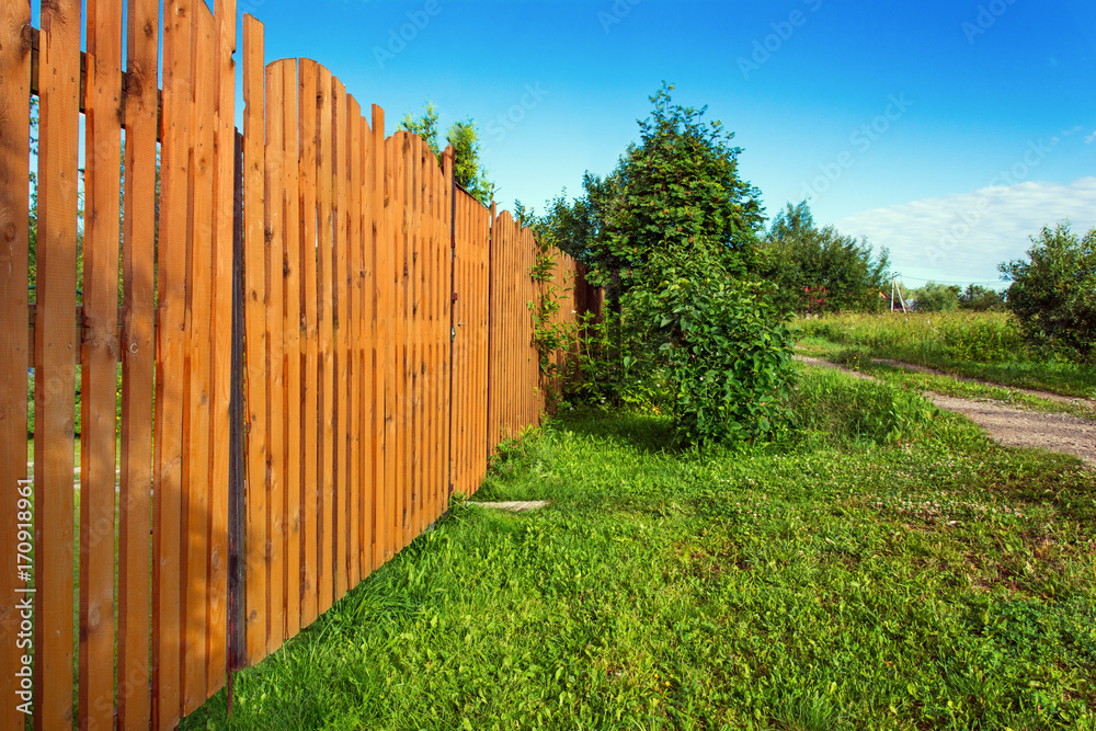 Fototapeta premium Wooden fence in a country house
