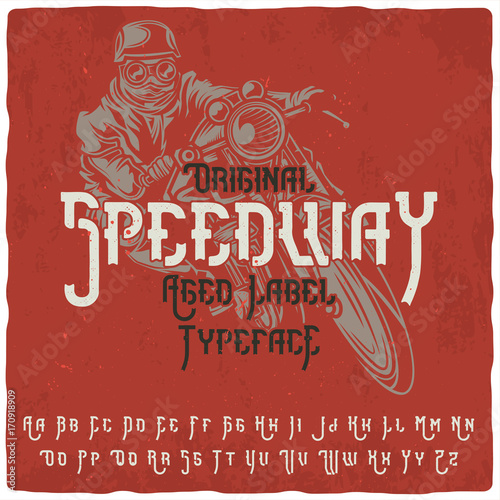 Vintage label typeface