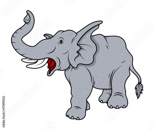 Cartoon handmade Elephant clip-art