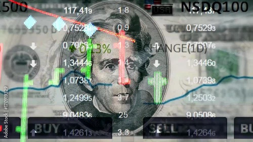 new universal USA stock market price quotes and chart opening dynamic animated motion video footage with people president (not Trump, not Obama) unique quality animated motion seamless loop