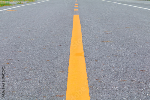 road asphalt long line in countryside  with copy space add text