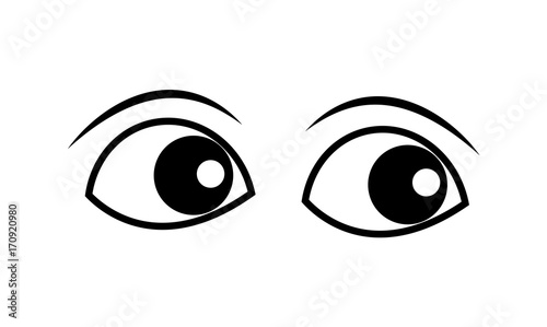 Cartoon Eyes Clipart Vector