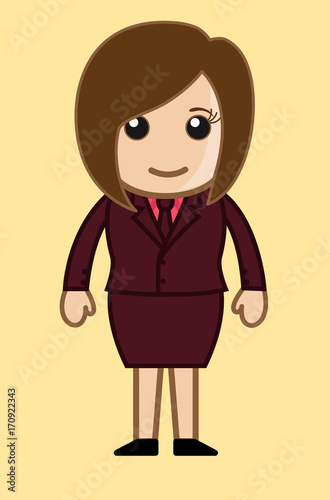 Cartoon Businesswoman Portrait