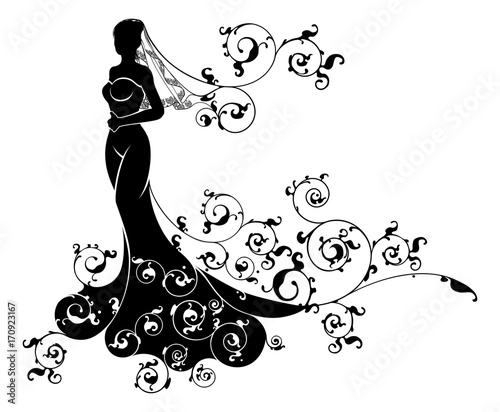 Bride Silhouette Wedding Ab...