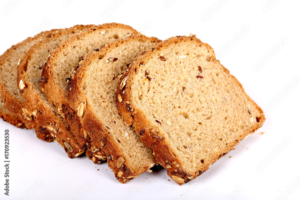 multi grain bread with slices