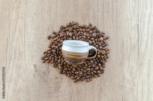 Fototapeta Naklejka Na Ścianę i Meble -  Coffee on wooden table