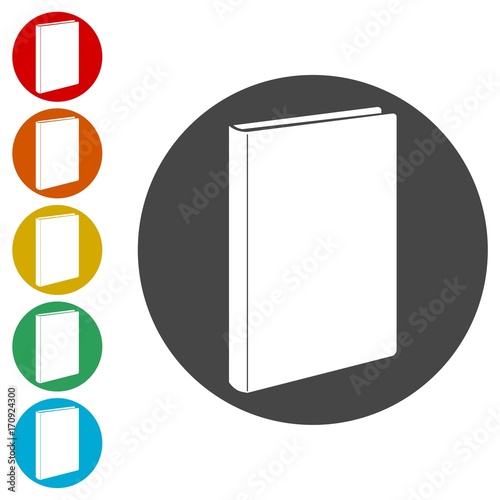 Vector book icons set - Illustration 