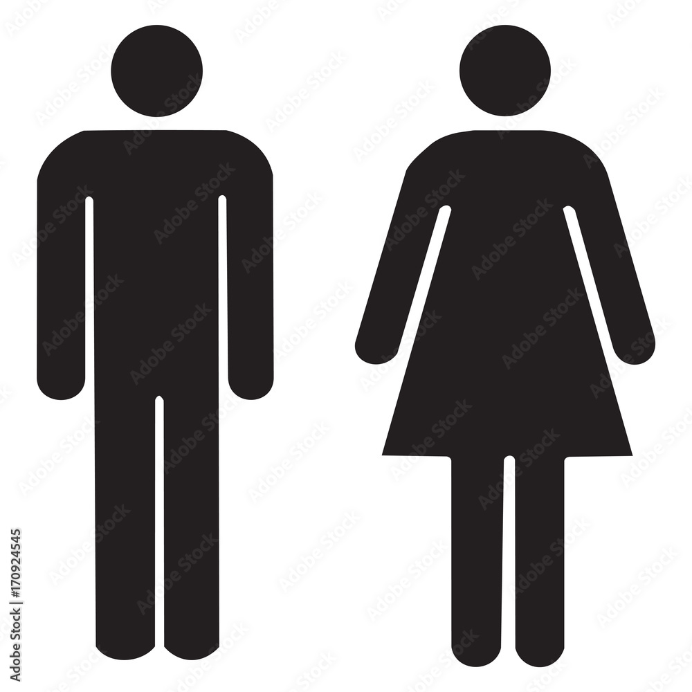 man and woman icon Stock Vector | Adobe Stock