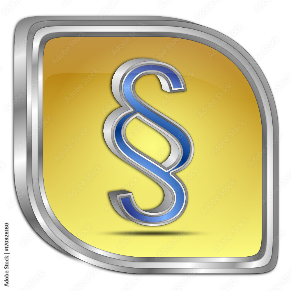 Law paragraph button - 3D illustration Law paragraph button - 3D illustration