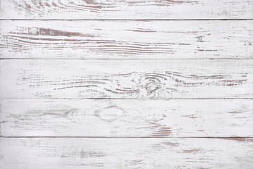 Old white wood background, rustic wooden surface with copy space