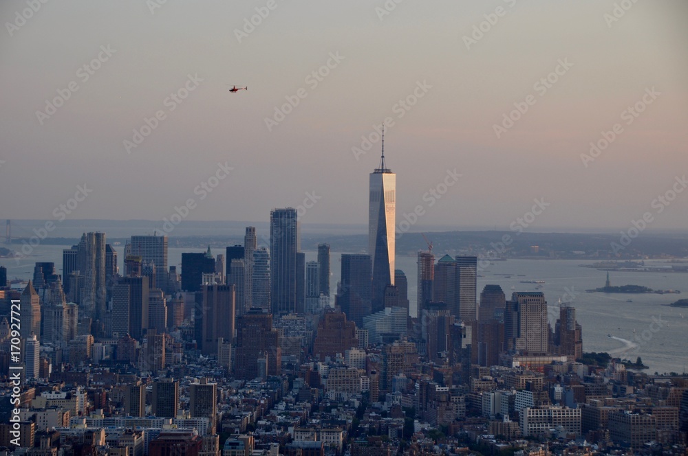 Vue aérienne de New-York de l'empire state building