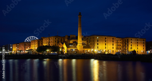 Albert Dock, Liverpool, England at Night