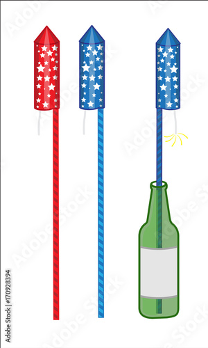 Diwali Fireworks Vectors