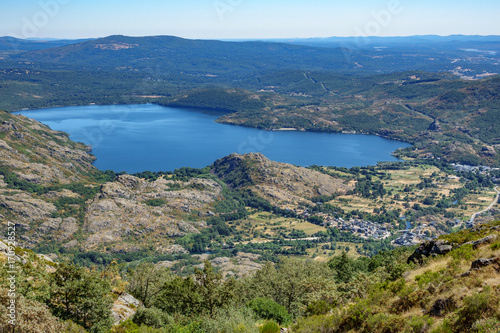 Top view of Sanabria lake panoramic view (Spain)