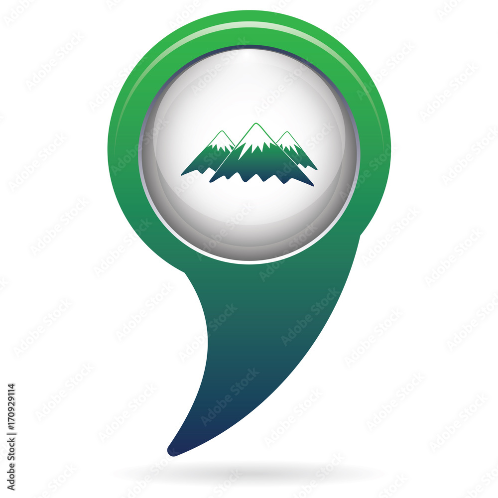 Obraz premium Mountain icon. Vector concept illustration