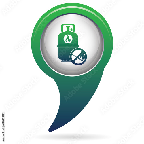 Camping gas bottle icon