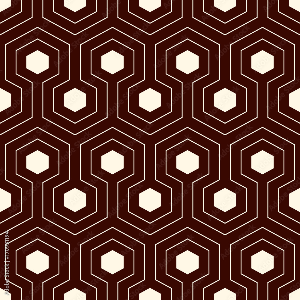 Honeycomb grid background. Outline repeated hexagon wallpaper. Seamless surface pattern with classic geometric ornament. Honeycomb grid background. Outline repeated hexagon wallpaper. Seamless surface pattern with classic geometric ornament.