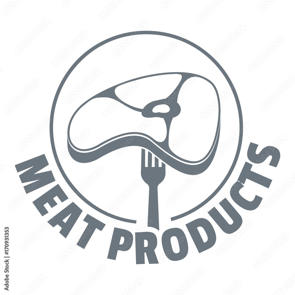 Meat products logo, simple style Meat products logo, simple style