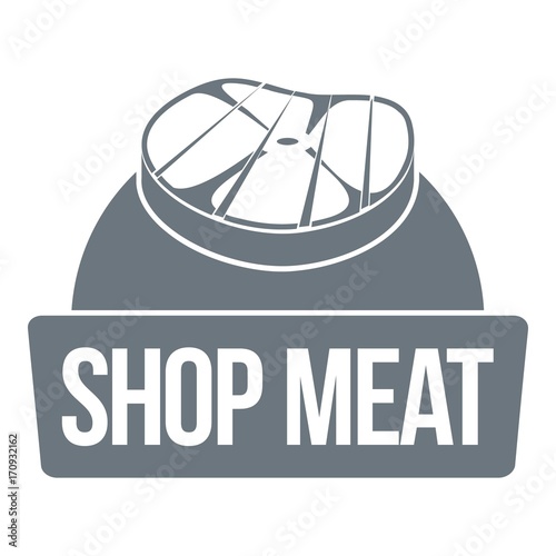 Shop meat logo, simple style photo