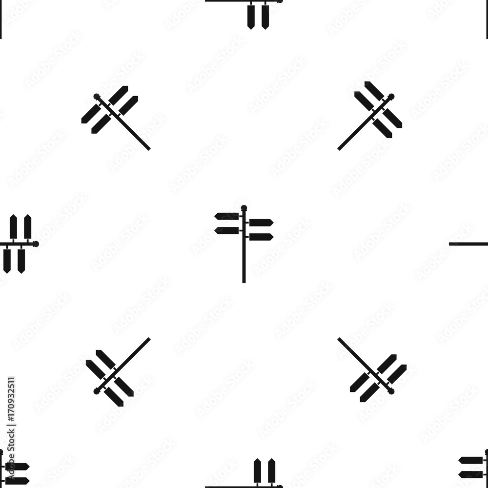 Street sign pattern seamless black Street sign pattern seamless black