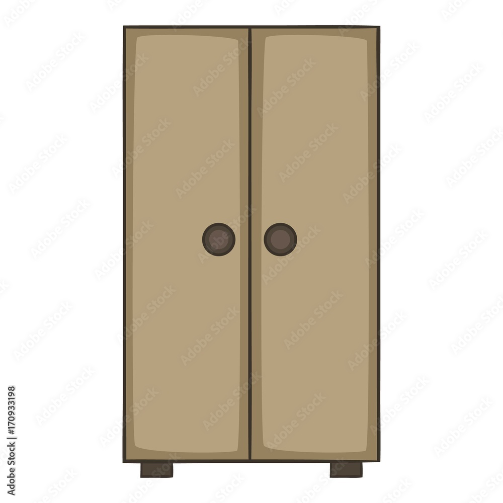 Cupboard icon, cartoon style