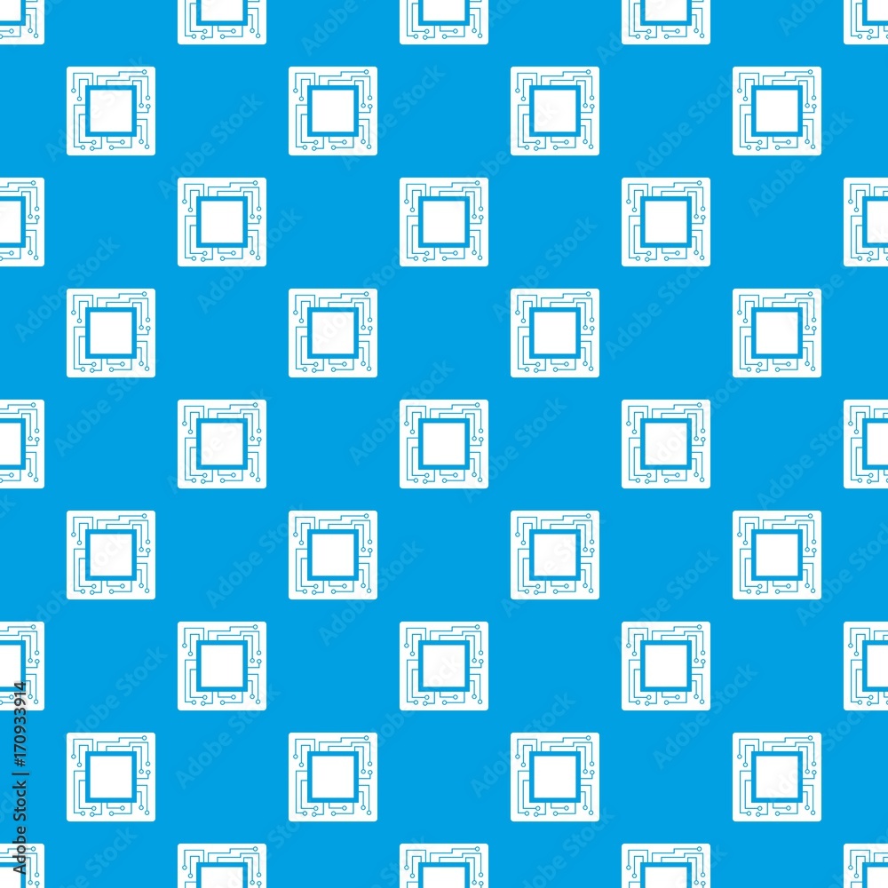 Microchip pattern seamless blue