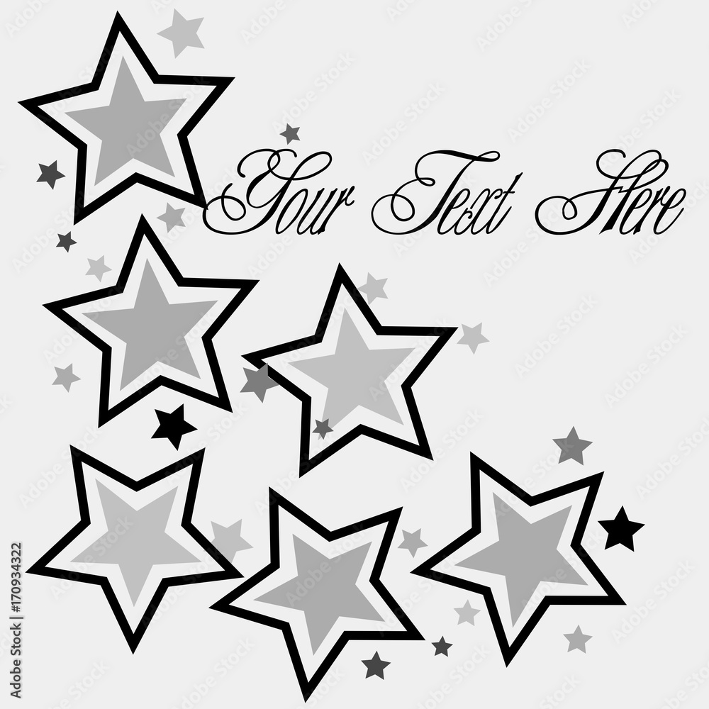 Obraz premium Retro Stars Vector Background