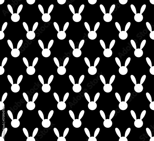 White Rabbit Seamless on Bl...