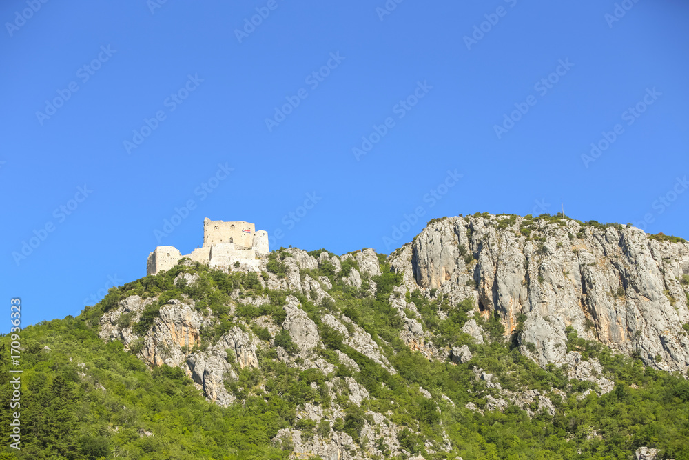 View of Prozor, the restored fortress of the medieval and early modern city in Vrlika, Croatia.
