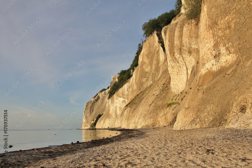 Moens Klint, high limestone cliff at the east coast of Denmark.