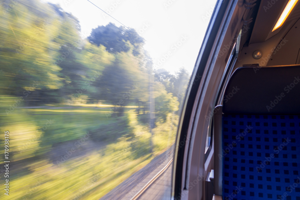 Obraz premium Looking out Train window