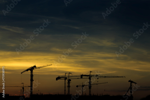 Tower Crane with Evening Light