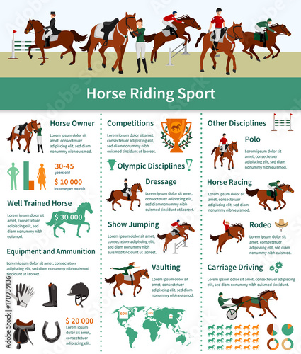 Horse Rising Infographics © Macrovector