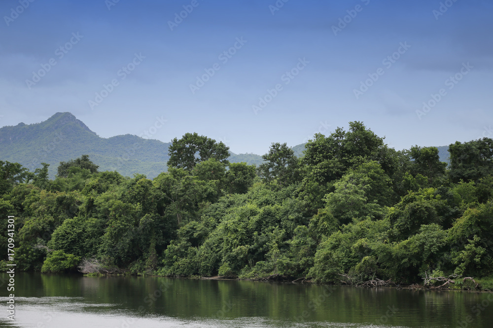 Rivers and tropical forests in Thailand.