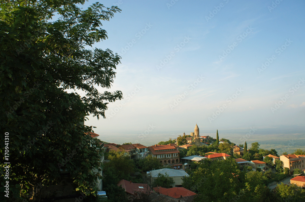 Sunset view of Sighnaghi in Georgia